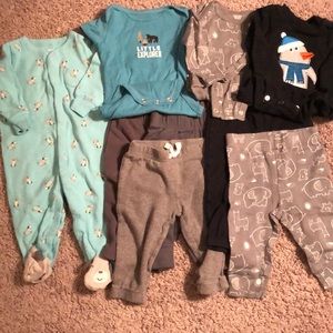 Boys carters 6 month onesies and pants and sleeper